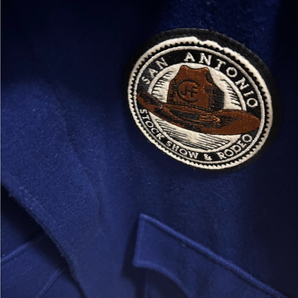 Blue/Brown Rodeo Sponsor Embroidered Jacket - Picture 6 of 7